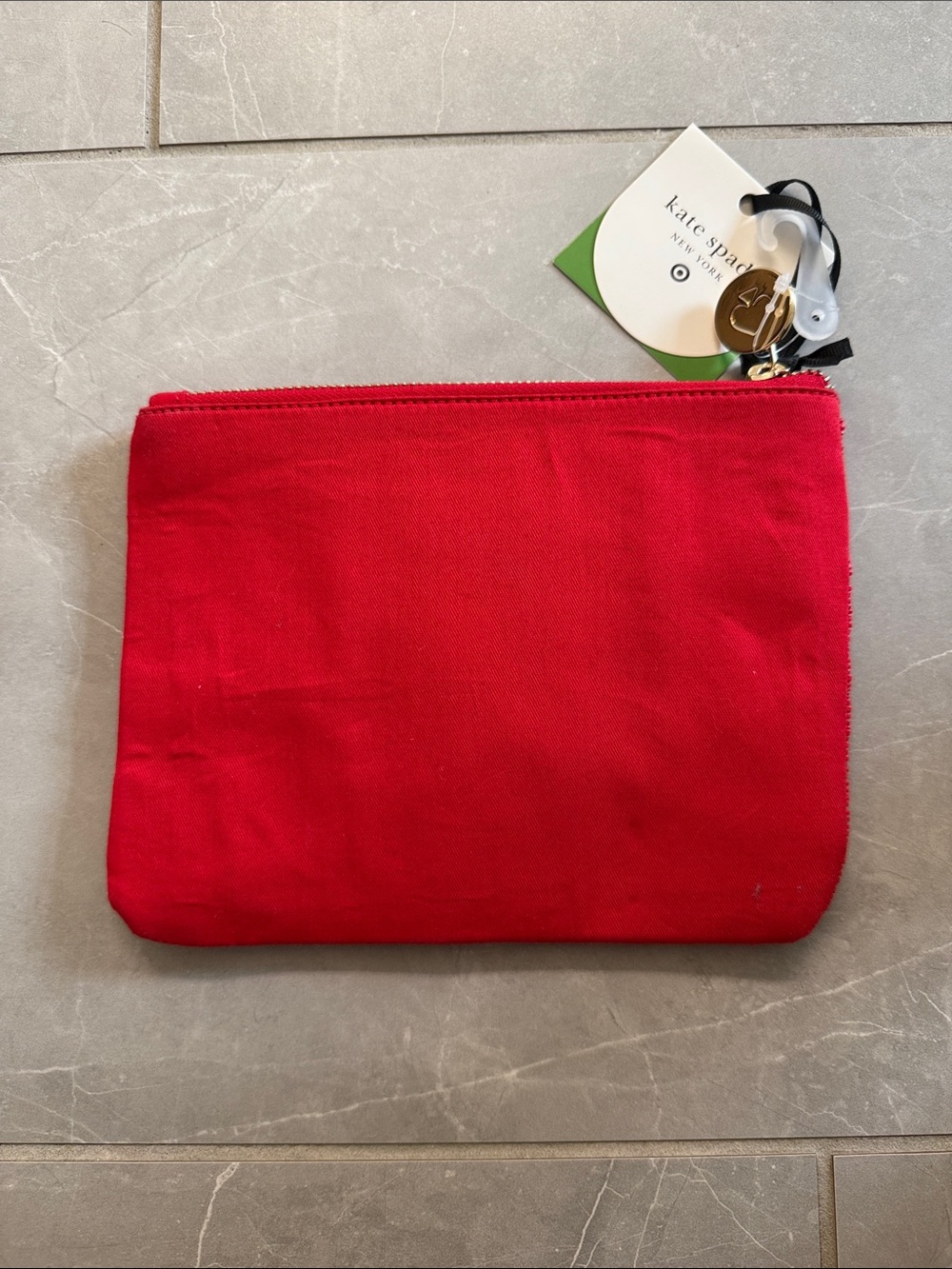 NWT Target x kate spade red beaded 'Going to Target' pouch - Picture 2 of 2